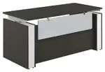 Sit Stand Desk with Acrylic Modesty Panel