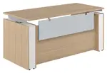 Sit Stand Desk with Acrylic Modesty Panel