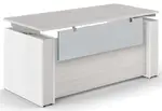 Standing Desk with Acrylic Modesty Panel