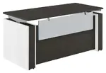 Standing Desk with Acrylic Modesty Panel