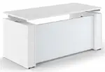 Standing Desk with Glass Modesty Panel