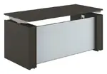 Standing Desk with Glass Modesty Panel