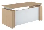 Standing Desk with Glass Modesty Panel