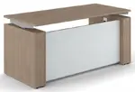 Standing Desk with Glass Modesty Panel