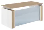 Standing Desk with Glass Modesty Panel