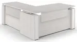 L Shape Standing Desk with Modesty Panels