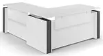 L Shape Standing Desk with Modesty Panels