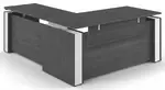 Sit Stand L Desk with Modesty Panel