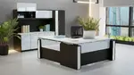 Height Adjustable L Shape Desk with Storage Set