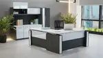 Height Adjustable L Shape Desk with Storage Set