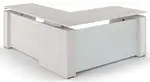 Standing L Desk with Glass Modesty Panel