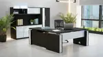 L Shaped Standing Desk with Storage Set