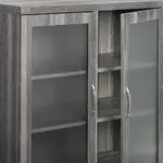 Storage Cabinet with Glass Doors