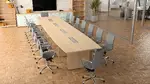 Boat Shaped Conference Table and Chairs Set