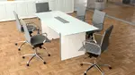 Small Glass Top Conference Table