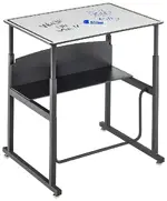 Height Adjustable School Desk with Dry Erase Top