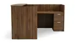 L Shaped Reception Desk with Drawers
