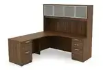 L Shaped Desk with Hutch
