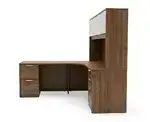 L Shaped Desk with Hutch