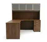 L Shaped Desk with Hutch