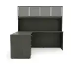 L Shaped Desk with Hutch