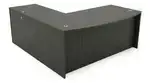 Bow Front L-Shaped Desk with Drawers