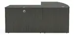 Bow Front L-Shaped Desk with Drawers