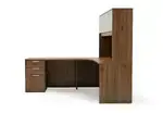 L Shaped Desk with Hutch
