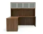L Shaped Desk with Hutch