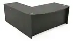Bow Front L Shaped Desk with Drawers