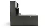 L Shape Desk with Hutch and Drawers