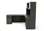 L Shape Desk with Hutch and Drawers