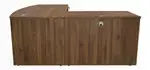 Bow Front L Shaped Desk with Drawers