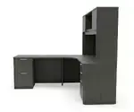 L Shaped Desk with Hutch