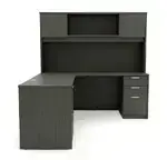 L Shaped Desk with Hutch