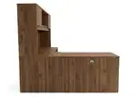 L Shaped Desk with Hutch and Drawers
