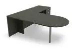 L-Shaped Peninsula Desk with Drawers