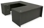 U Shaped Desk with Drawers