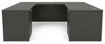 U Shaped Desk with Drawers