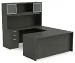 U Shaped Desk with Hutch