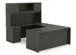 U Shaped Desk with Hutch