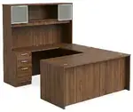 U Shaped Desk with Hutch
