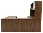 U Shaped Desk with Hutch