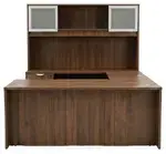U Shaped Desk with Hutch