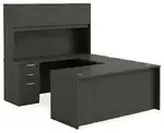 U Shaped Desk with Hutch