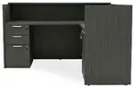 L Shaped Reception Desk with Drawers