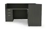 L Shaped Reception Desk with Drawers