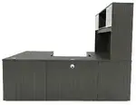 U Shape Desk with Hutch and Drawers