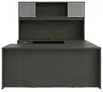 U Shape Desk with Hutch and Drawers
