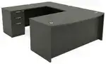 Bow Front U Shape Desk